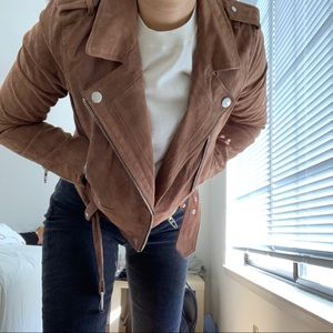 BlankNYC suede moto jacket (coffee bean) NWT